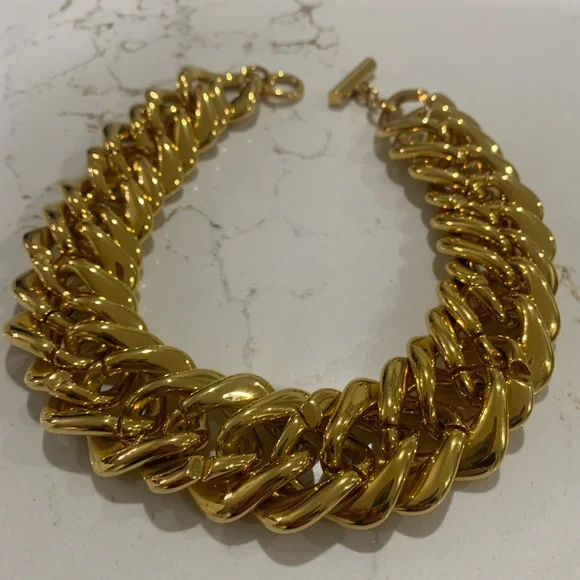 Balenciaga Gold-Tone Linked Chunky Chain Necklace - Picture 5 of 10